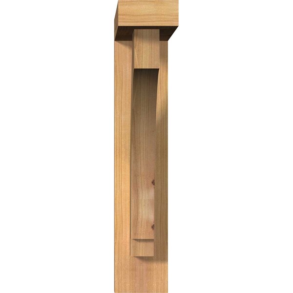 Imperial Block Smooth Bracket W/ Offset Brace, Western Red Cedar, 3 1/2W X 14D X 18H